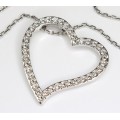 colier Swarovski " Heart ". 22k gold plated. new old stock !